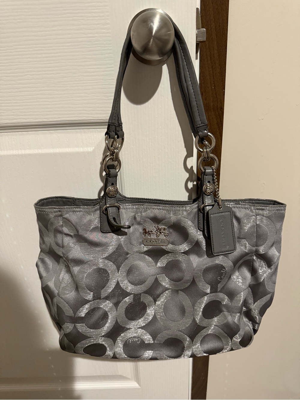 Coach Mia Signature  Gray Bag
